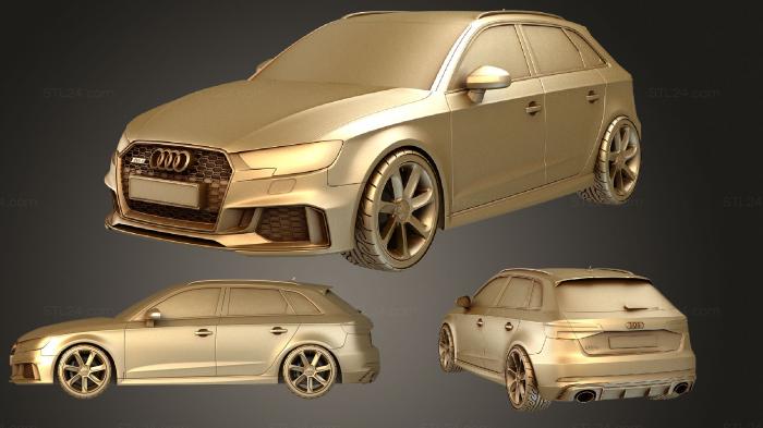 Vehicles (Audi RS3 2018 DFX, CARS_0607) 3D models for cnc